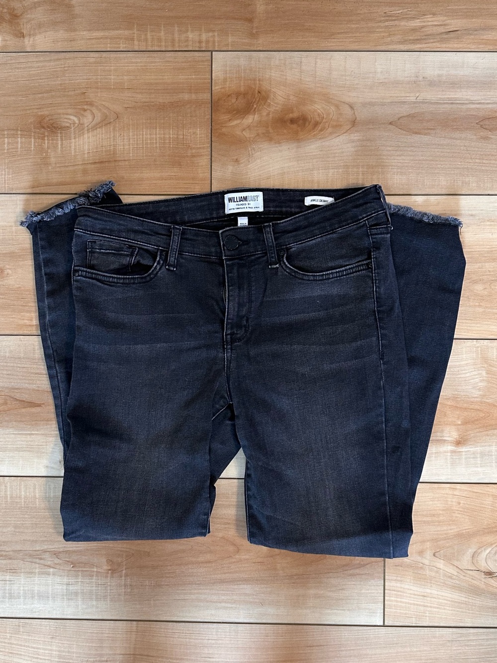 William Rast Dark Wash Cropped Skinny Jeans